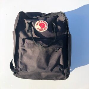 Fjallraven Kanken Classic Backpack Black Water-Resistant Used
